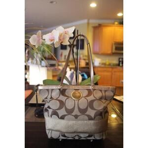 Coach F15112 Signature C Stripe Tote Bag (100